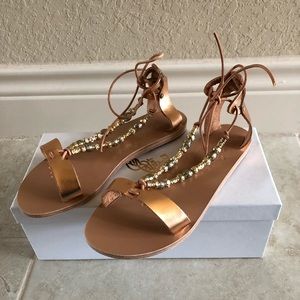 Ancient Greek Melissa Beaded Sandals